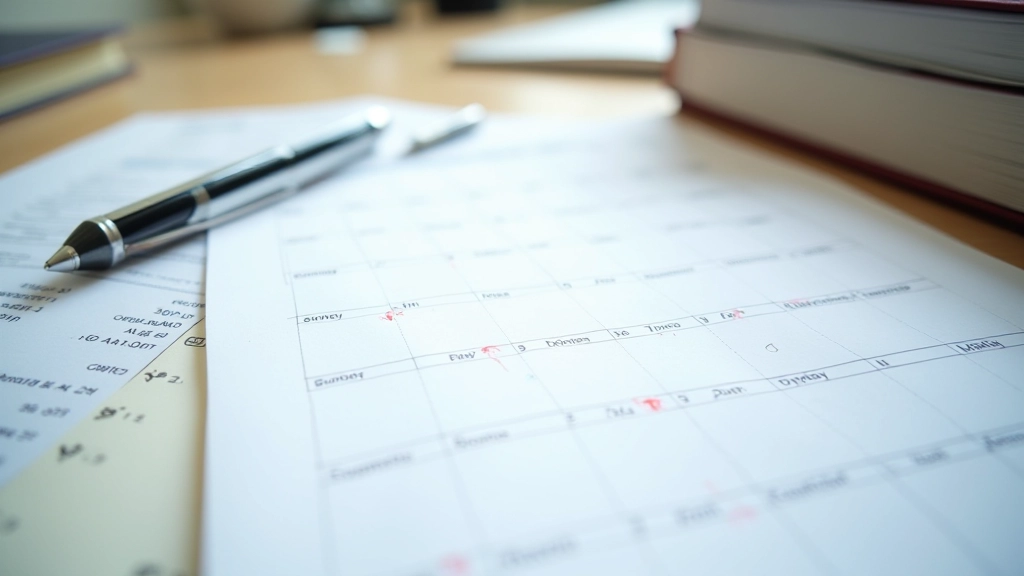 Calendário com datas de aviso prévio e rescisão de contrato marcadas