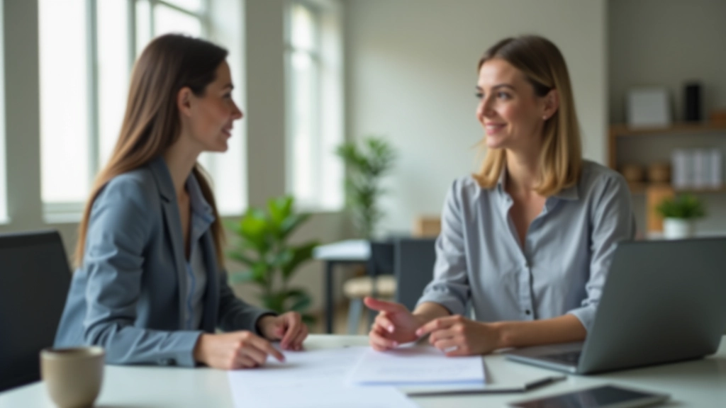 Reunião profissional com discussão sobre contratos